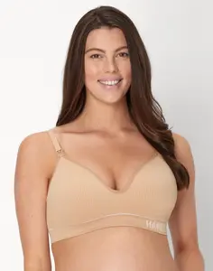 Hanes Maternity Women's Rib Nursing Bralette Bra Comfortable Fit Everyday Support Breathable Mat004