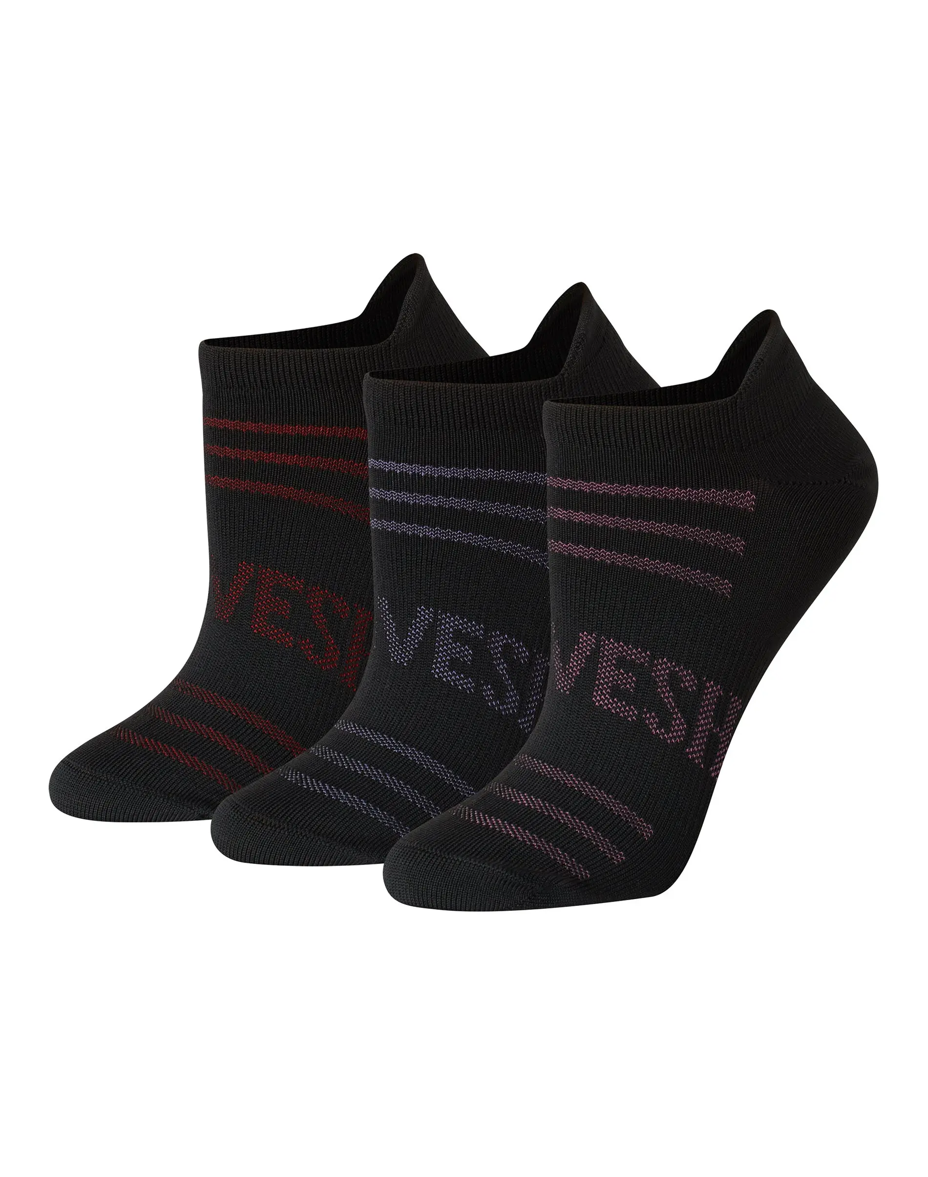 Hanes Moves Women's Seamless Stretch No Show Tab Socks 3-pairs Intimates Multi Pack Comfortable Fit Soft Fabric Breathable Hwmh3