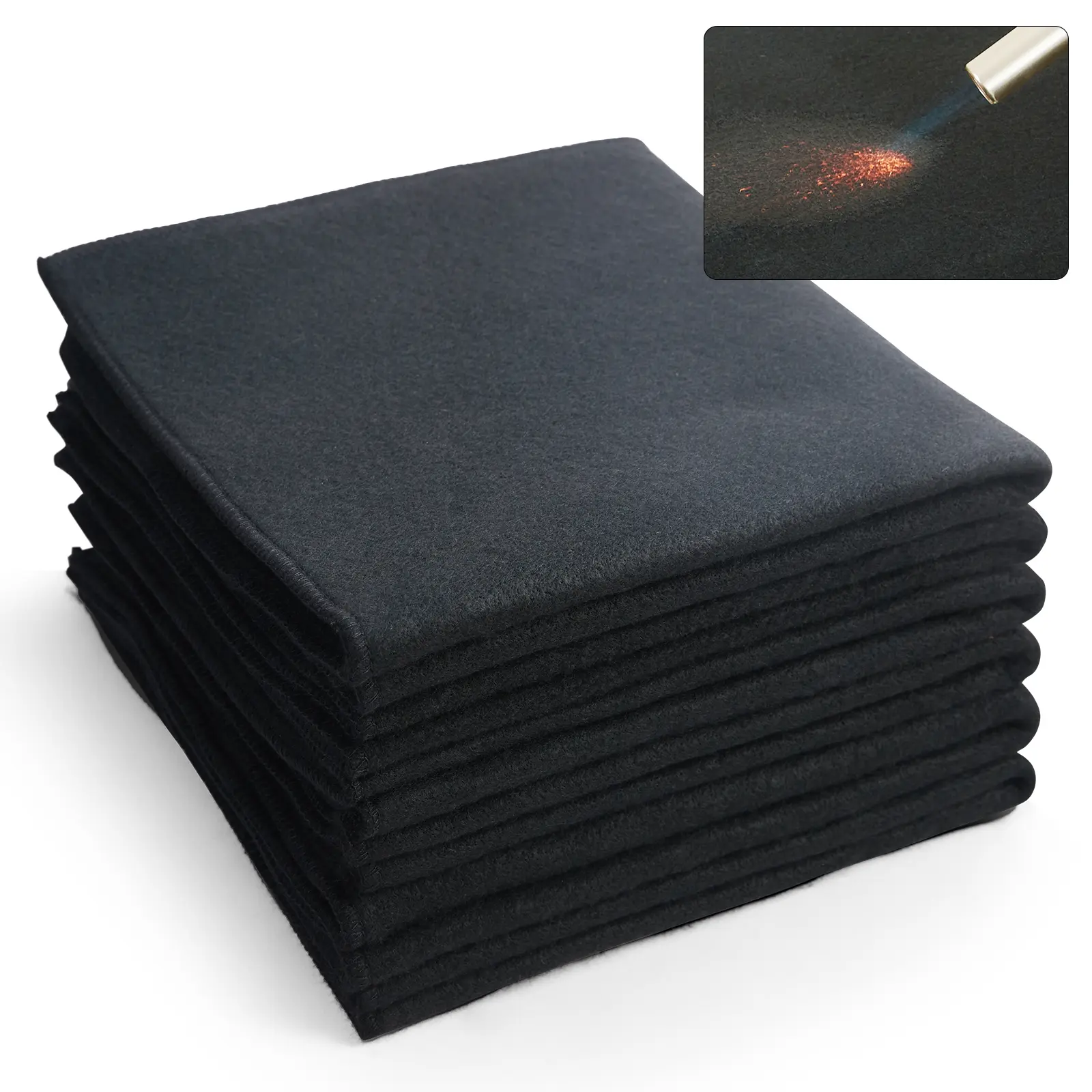 【Summerfinds】VEVOR Carbon Felt Welding Blanket 6 Pack 21" x 20" Flame Retardant Welding BlanketsUp To 1800°F Heat Resistant Blanket SetCuttable Carbon Fiber Fire Retardant Insulation Welding Mat Pad, Protection, Industrial Welding