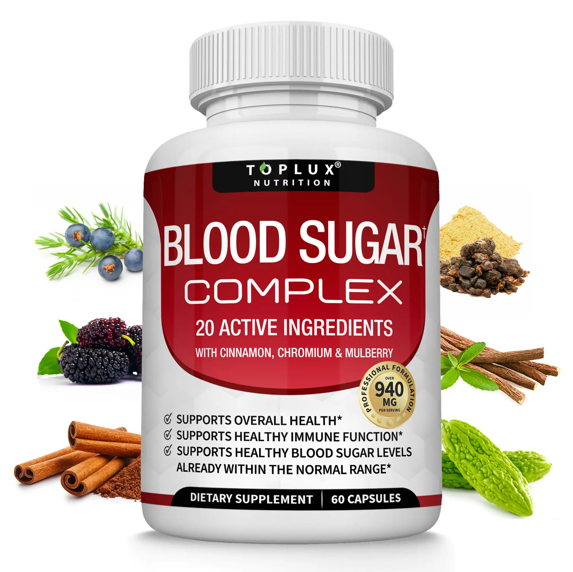 Blood Sugar Complex 20 Vitamins & Minerals Support Overall Health Blood Sugar Complex 20 Vitamins & Minerals Support Overall Health