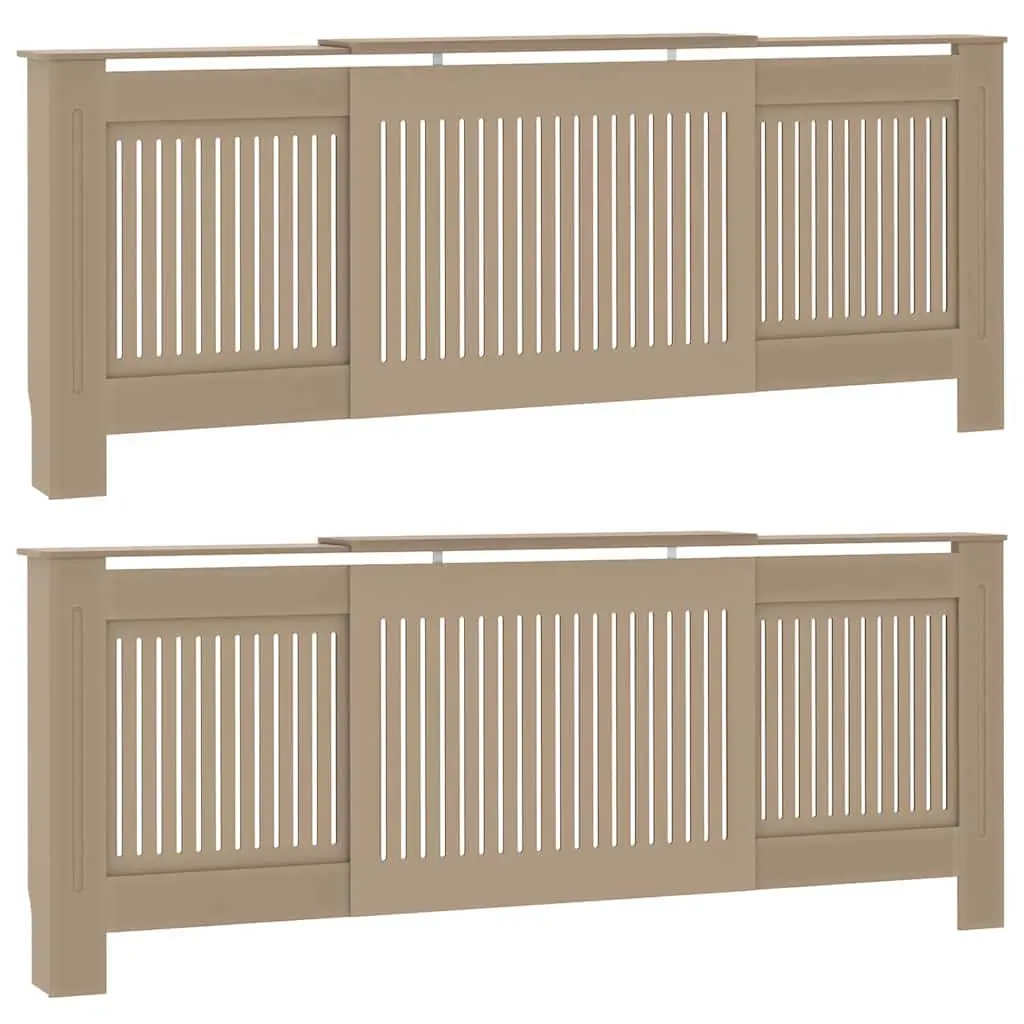 vidaXL Radiator Cover 2 pcs Sonoma Oak 80.71 x 8.07 x 32.09 in, Stylish Rectangular Radiator Cover, Chic Heat Shield, Wood Style, Safe for Kids, Perfect for Living Spaces 3403240