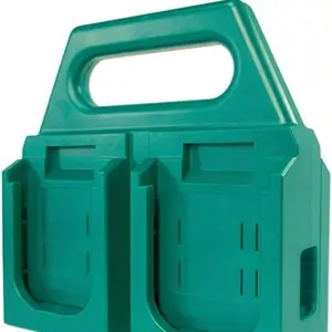 18V 4-Slot Portable Makita-Compatible Battery Holder, Compact Power Tool Organizer for Easy Storage and Transport, Ideal for Jobsite and Tool Bag Use Toolbox Lightweight