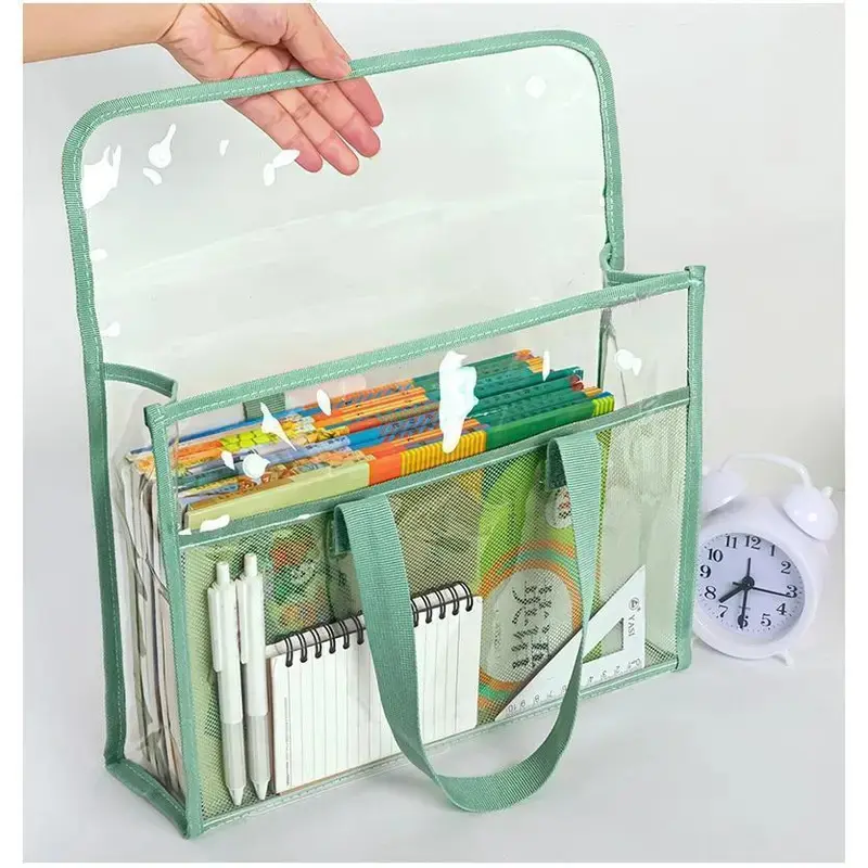 Green Clear Bags 12x6x12 Stadium Approved Clear Tote Bag with Zipper Closure Crossbody Shoulder Bag with Adjustable Strap