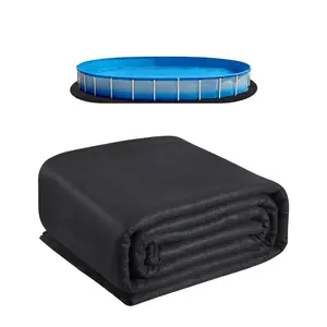 fathersdaygift VEVOR Oval Pool Liner Pad, 12x 24 ft Pool Liner Pad for Above Ground Swimming Pools, Extra-Thick Pool Mat, Prevents Punctures, Recycled Geotextile Material Underlayment Pad, Extend Liner Life