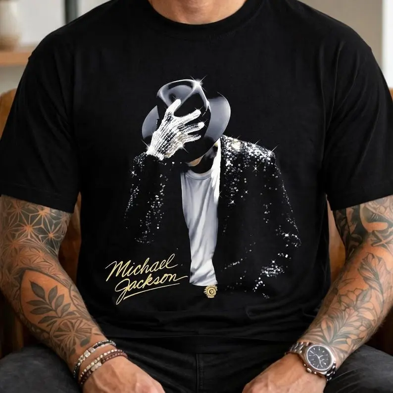 Michael Jackson King of Pop Halftone T-Shirt, King Of Pop Shirt, Michael Fan Giftstreetwear, tiktok shop deals, summer outfits, guys gifts, summer clothes, gifts for him, graphic tee, men's shirts, t shirt, clothes for men