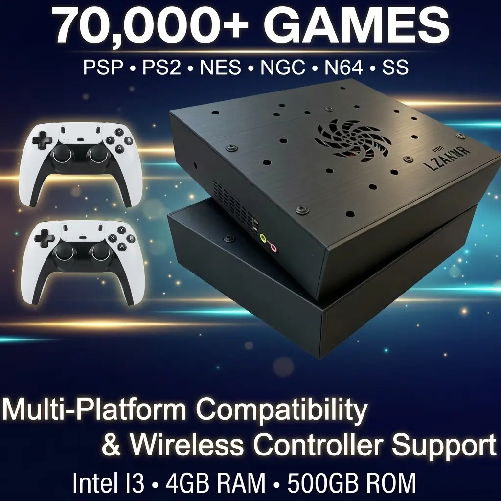 Retro Game Console for TV | 4GB RAM 500GB Storage | Plug & Play HDMI | Supports PS2 Wii NGC N64 PSX Arcade Games