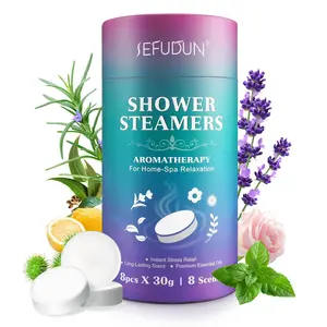 Essential Oil Bath Effervescent Tablets, Shower Products, 8 Counts/16pcs Natural Ingredients and Infused with Premium Essential Oils to Ensure A Long-lasting Fragrance, Comfort