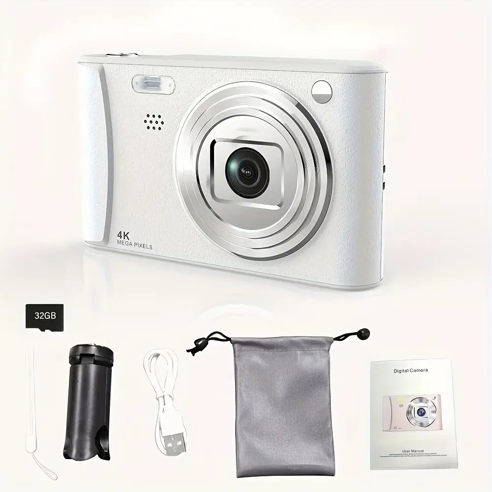 Digital Camera 1080P Camera for Vlogging with 2.4 Inch LCD Rechargeable Camera Photography Suitable for Beginners, Equipped with 32G TF Card Support Photos, Videos and Webcam Thanksgiving and Fathersday gift