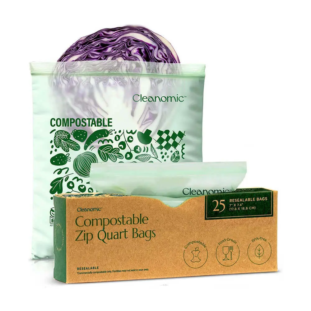 Compostable* Zip Quart Bags Compostable* Zip Quart Bags