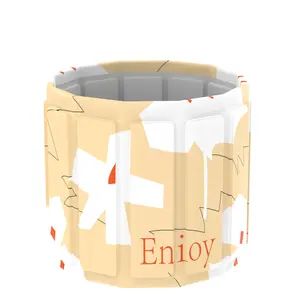 Foldable Bathtub for Adults, Portable Ice Bath Tub & Hot Spa Soaking Tub, 6-Layer Insulated Small Bathtub, Space Saving Indoor Outdoor Use (25.6" x 41.3")