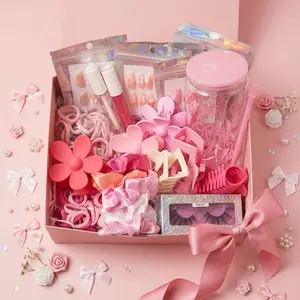 Pink Beauty Gift Box Set | Makeup & Hair Accessories | Cute Self Care Gift