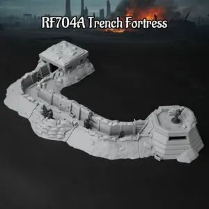 RPG Terrain Models Trench Fortress and Trench Expansion DND Miniature Game Accessories Fantasy Tabletop Defense Landscape for TTRPG RPG Adventures Collectible Display Gift for Role-Playing Game Enthusiasts and Diorama Scenery