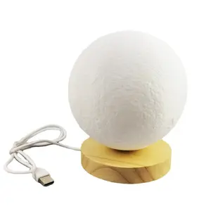 Three Moon Lamps 3D Printing Automatic Rotating Creative Magnetic Levitation Starry Sky Moon Sensing Planet Night Light