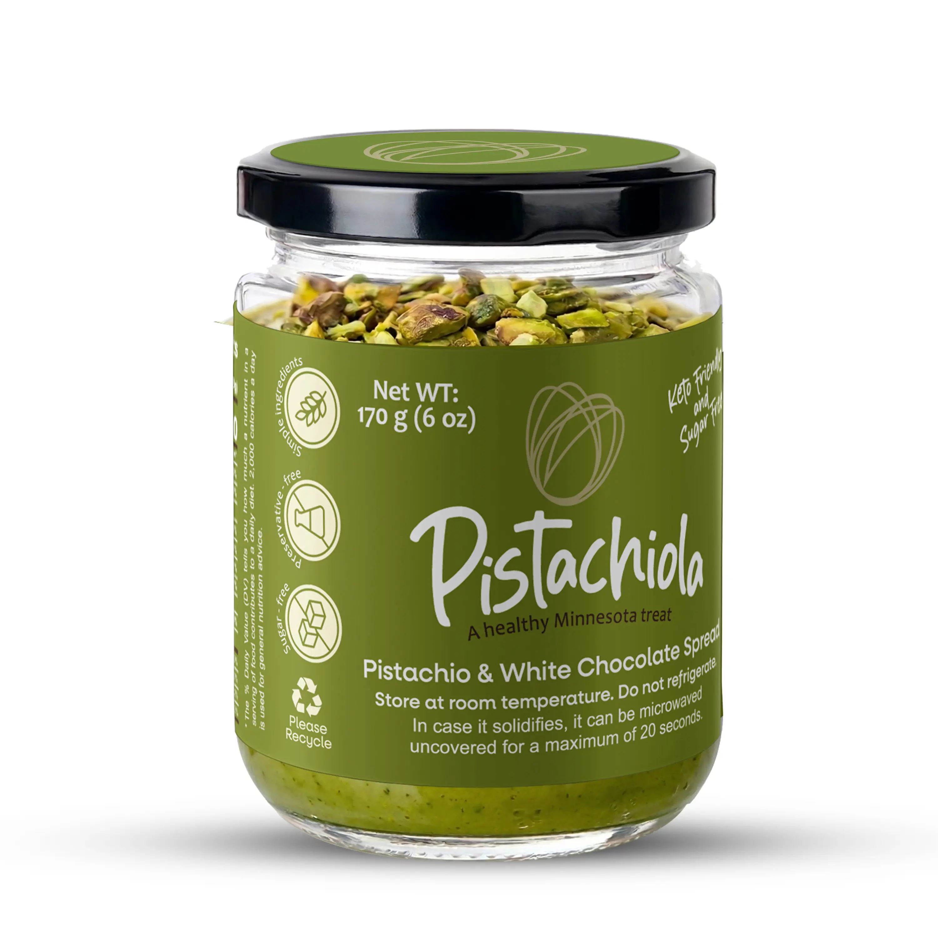 Pistachiola 8oz Jar Glass Jar