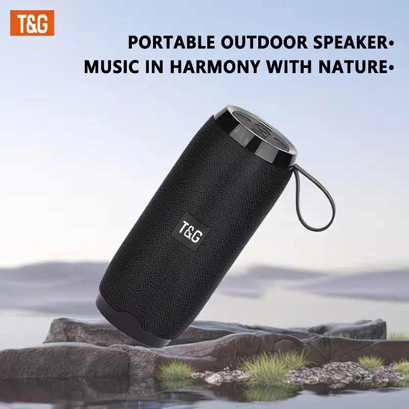 T&G TG106A Portable Wireless  FM Radio, USB/ AUX Input, Wireless, TWS Stereo Pairing, 10W Loud Sound, 1200mAh Battery, Type-C Charging, Hands-Free Calling,Smartphones/Tablets/Smart TVs - Wireless 5.0 Audio System Gift