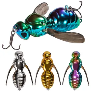 Fishing Lures  3-piece Topwater For Bass Walleye And Pike 2025 Wasp-style Top Water Crawler Freshwater & Saltwater 2.6in 15g