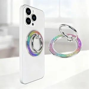 Magnetic Phone Grip Holder with 360° Rotation & Foldable Design, Compatible with iPhone & Samsung, Ideal for Cellphones, Magnetic Smartphone Holder