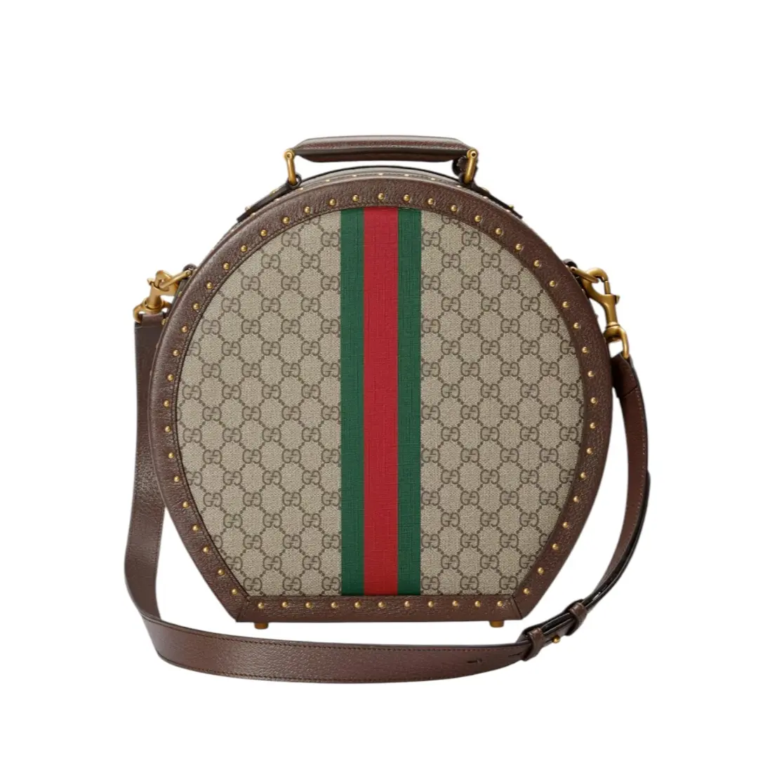 Pre-owned GUCCI canvas luggage Savoy Small Hat Box