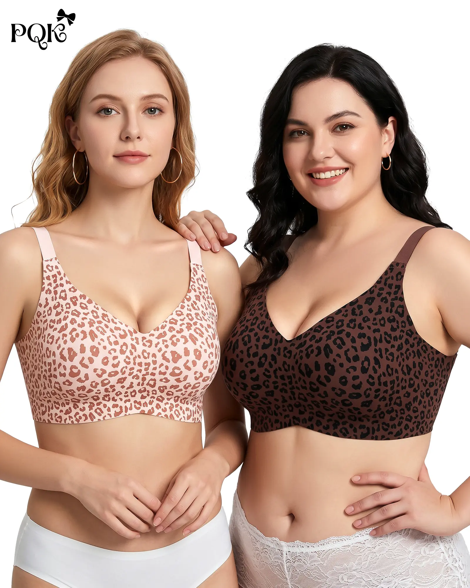 PQK Jelly Bras Women Seamless Bra Wireless Push Up No Underwire Full Coverage Bras plus size Comfort Sports T-Shirt Bra summervibes soft Sportswear Bra Gym Bras