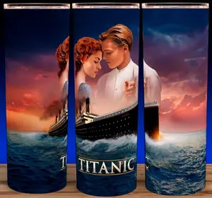 Titanic 90s Jack and Rose Iceberg Movie Cup Mug Tumbler 20oz Drinkware Stainless Steel Insulated  Reusable Portable Flasks Lightweight