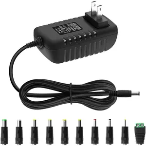 12V Power Supply 2A AC/DC Adapter 12Volt Wall Charger Replacement Power Cord AC 100V-240V to DC 12Volt 2A 1.5A 1A Converter for  Camera BT Speaker GPS Webcam Router Scanner with 10TIPS