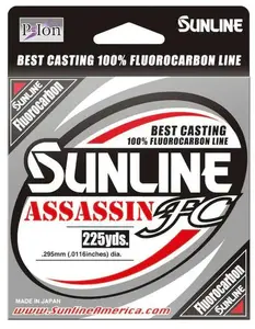 Sunline Assassin FC Fluorocarbon Line - Premium Fluoro 225 Yards