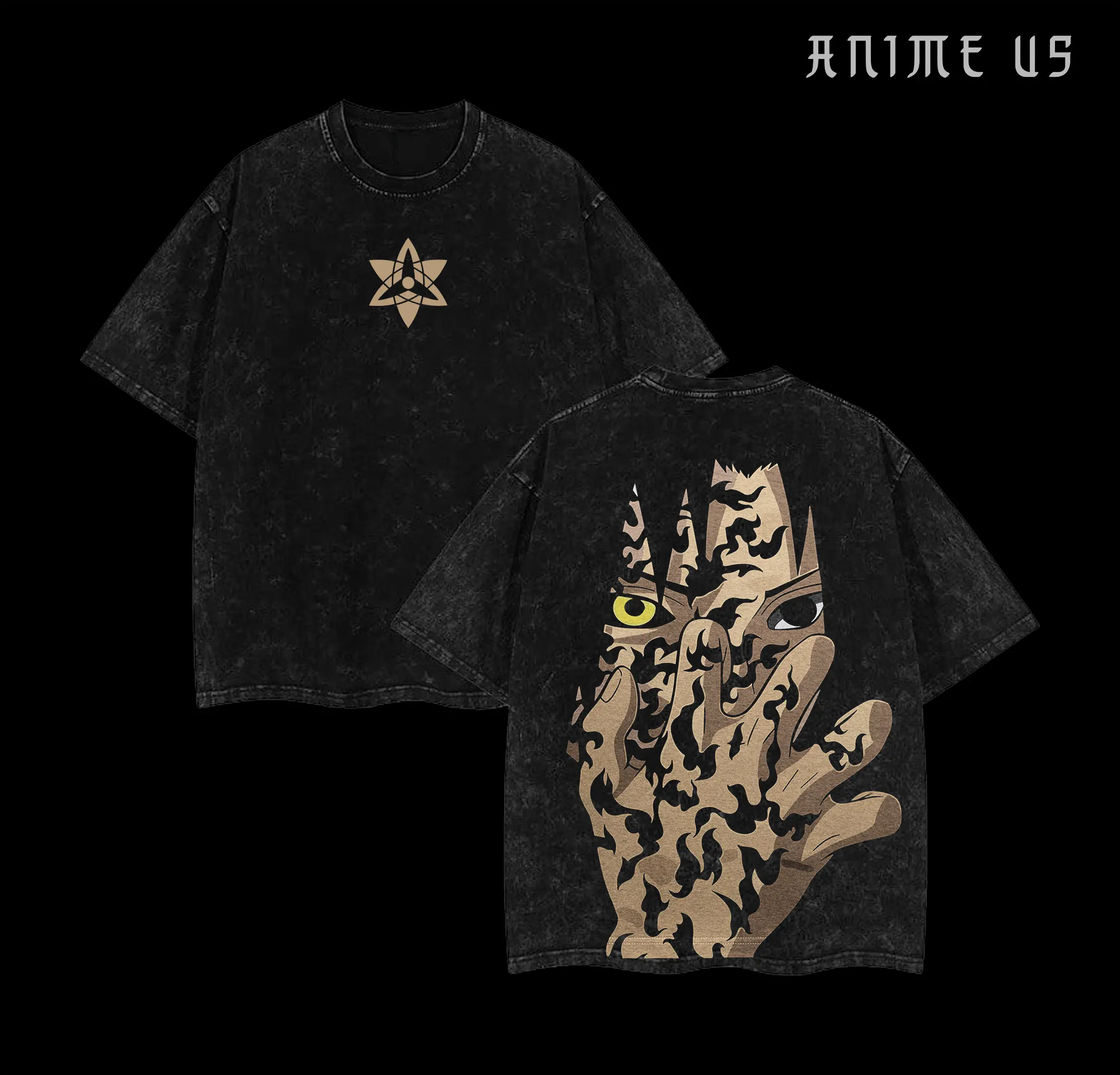 Retro Heavy Limited CURSE MARK SASUKE - Naruto Anime Double Printed Vintage Washed Tee , Gift For Anime Fan, Anime Lover , Sasuke Fan , Naruto Merch