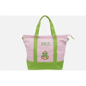 Canvas Tote Bag Alpha Kappa Alpha Sorority Inspired Pink