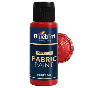 Bluebird Fabric Paint,3.4 Fl Oz, Permanent Fabric Paints for Clothes, Furniture Upholstery