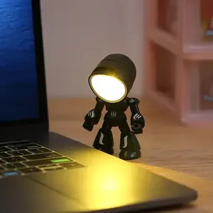 LED Mini Robot Night Light, Cute Cartoon Companion Table Lamp, Cozy Bedroom Decor & Stylish Desktop Ornament, Unique Male Gift for Birthday Valentine’s Day & Classroom Presents