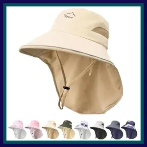 Kids' UPF50+ Sun Hat with Neck Flap | Adjustable Bucket Hat for Boys & Girls | Beach, Safari & Fishing UV Protection Hat | Lightweight Summer Sun Hat for Outdoor Adventures