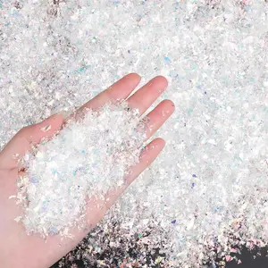 Fake Snow Decoration,1.76oz Christmas Artificial Flake Snow Twinkles Fake Snow Sparkling Snow Glitter Twinkles Snowflakes Sparkly White Artificial Snowflakes