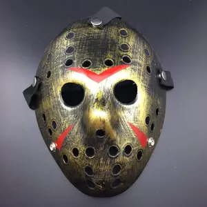 Multicolor Movie Hockey Mask Jason Voorhees Friday The 13th Horror Scary Mask for Adult Men Halloween Party Cosplay Gift Unisex Plastic Mask