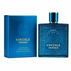 Vintage Heroes Eau De Parfum for Men 100ml (3.4 Fl Oz) – Long Lasting Fresh Aquatic Cologne for Men – Masculine Woody Citrus Fragrance Spray for Daily Wear