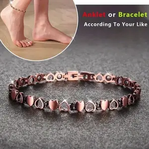 Magnetic Copper Anklet for Women - Health & Wellness Ankle Bracelet with Magnets