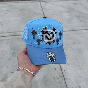 N - LA / BLUE AND PINK / SNAPBACK HAT PREMIUM MATERIALS / CHAVA HATS