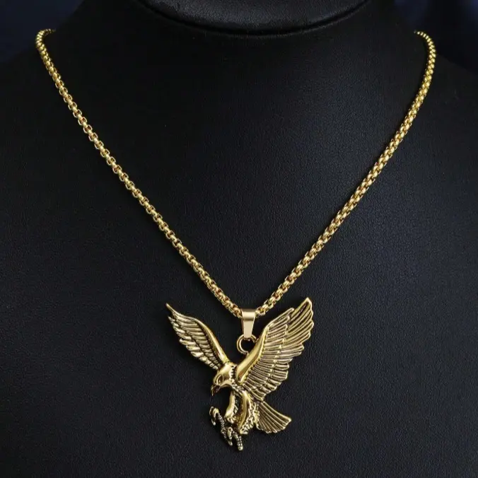 Eagle pendant necklace, colorful eagle pendant, personality style for both men and women