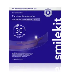 V34 Teeth Whitening Strips (14 Pairs), Gentle & Non-Irritating, Daily Home Use & Travel-Friendly Tooth Cleaning to Brighten Your Smile