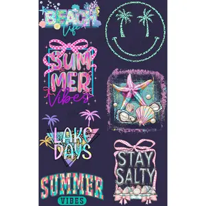 BEACH LIFE PREMADE GANGSHEET  - 22X36  DTF TRANSFERS - DIRECT TO FILM