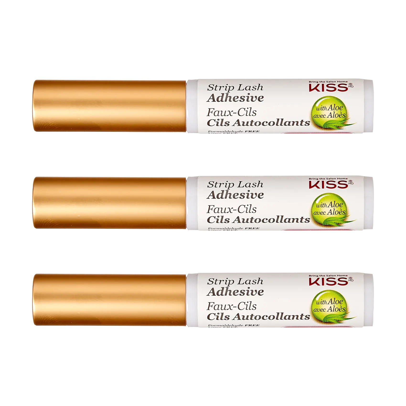 KISS Strip Eyelash Adhesive Clear - 3-Pack Bundle