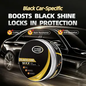 Black Car Wax 210g Crystal Diamond Coating, Mirror Gloss, Anti-Oxidation & Stain Resistant Car Polish for Black Vehicles