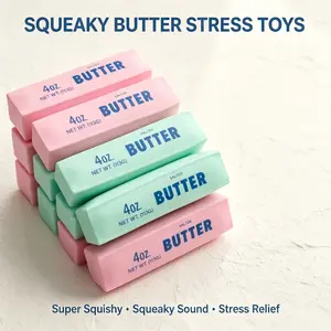 Handmade Realistic 14cmButter Stick Toy, Built-in Crunchy Filler for Loud ASMR Sounds, Soft Squeeze Stress Relief & Decompression Fidget, High Playability Sensory Play Item for All Ages, Fun Creative Present, Toys & Hobbies Category