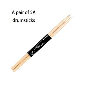 Irin 5a Drumsticks Maple Wood Tip, Pair Pack, High-Quality Maple Material Drumsticks Suitable for DrummersPerfect for Professional & Amateur Musicians