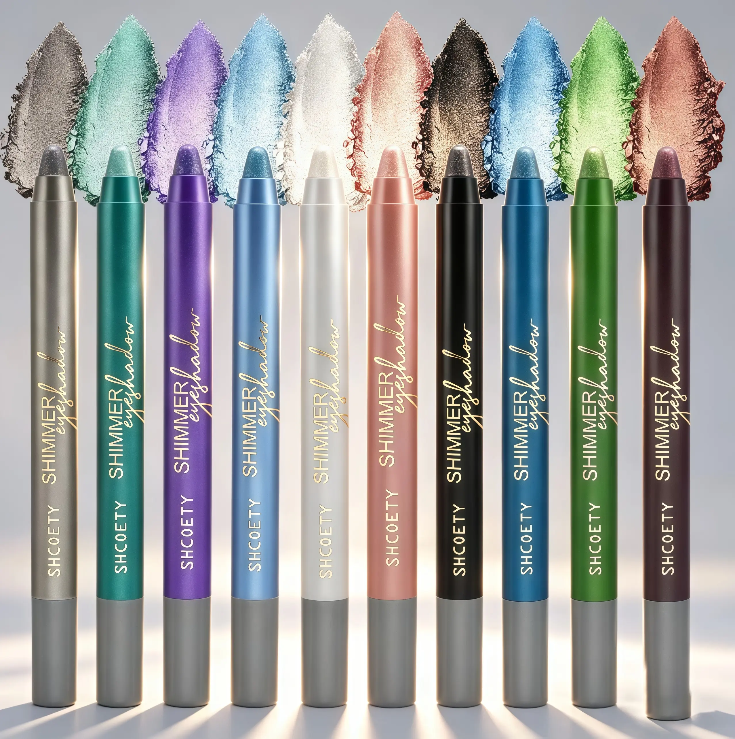 10 Color Eyeshadow Pencil Complimentary Pen Sharpener Makeup Matte Sweat Resistant High Shine Pearl Smoky Punk Goth Eyeshadow Pens Cosmetic,Birthdays gift, Mother's Day gift