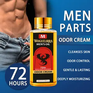 Men's Personal Fragrance Body Care Oil, Instant Deodorant Oil, Whole Body Deodorant, Vitamin Enriched, Long-Lasting Scent, Fresh and Refreshing, for Underarms, Intimate Areas, Thighs, Odor Removal Expert
