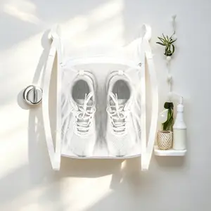 Sneaker Drying & Washing Machine Bag – For Shoes, Clothing & Laundry – Elastic Strap Adjuster Fits Most Dryer Doors in Laundry Room
