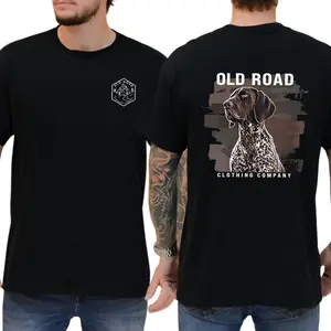 Old Road Hunting Dog 2 Sided Comfort Colors Tee Pure Ring-Spun Cotton Fabric Casual Soft-Washed T-Shirt Tops for Women for Men
