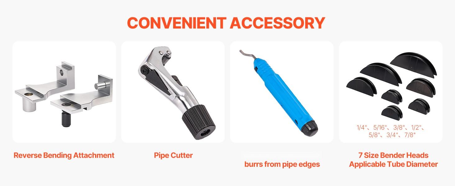 Hydraulic Tubing Bender Kit, 1/4 Inch To 7/8 Inch Copper Tube Bender With Seven Aluminium Alloy Dies, Forward And Reverse HVAC Bending Tool Set For Air Conditioning, Refrigeration, Auto Repair, Industrial Grade