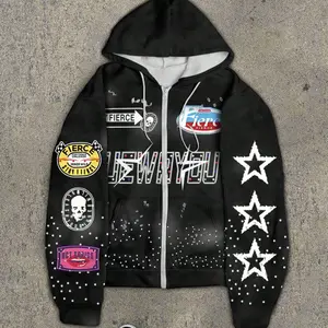 Men's Graphic Hooded Sweatshirt Casual Design Thick Fabric Fitted Style Fall & Winter Daily Wear Comfortable Men's Clothing Hoodie Sweatshirt