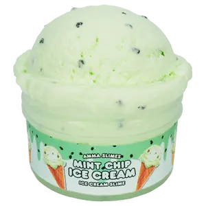 Amma Slimes • Mint Chip Ice Cream Slime • Satisfying Holdable Texture